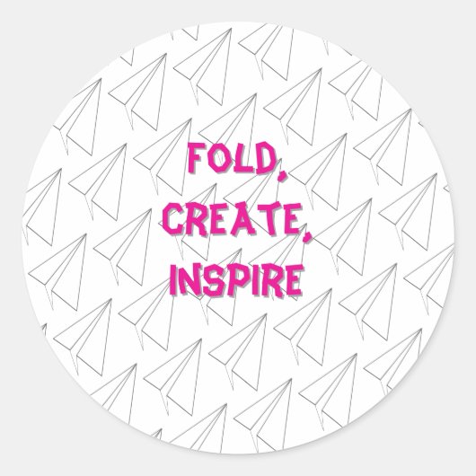 Sticker Rond Plier, créer, inspirer (Devant)