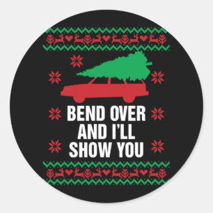 Sticker Rond plier et i' ; vous montrera noël couple m