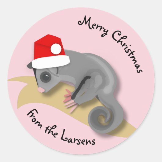 Sticker Rond Plieuse à sucre de Noël (Devant)