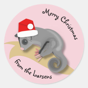 Sticker Rond Plieuse à sucre de Noël