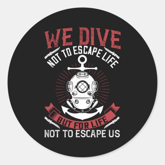 Sticker Rond Plongée - (Devant)