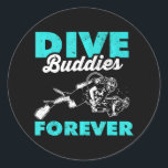 Sticker Rond PLONGÉE BUDDIES FOREVER scuba plongée<br><div class="desc">PLONGÉE BUDDIES FOREVER scuba plongée</div>