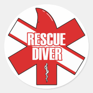 Sticker Rond Plongée de secours