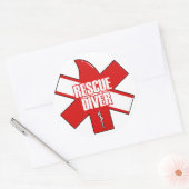 Sticker Rond Plongée de secours (Enveloppe)
