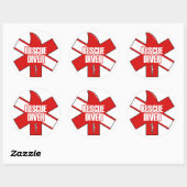 Sticker Rond Plongée de secours (Feuille)