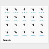 Sticker Rond Plongée en Springboard (Feuille)