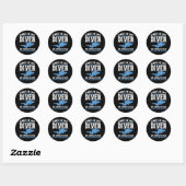Sticker Rond Plongée Funny Diver Plongée (Feuille)