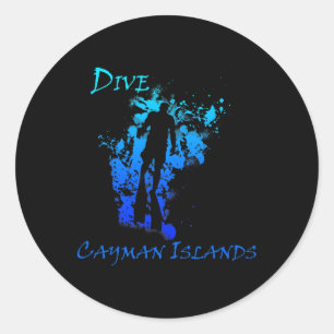 Sticker Rond Plongée Îles Caïmans