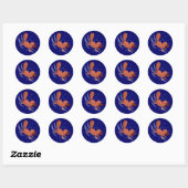 Sticker Rond Plongée Platypus mignonne (Feuille)