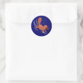 Sticker Rond Plongée Platypus mignonne (Sac)