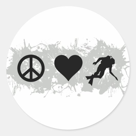 Sticker Rond Plongée sous-marine (Devant)