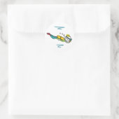 Sticker Rond Plongeon Stickman (Sac)