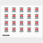 Sticker Rond Plongeur Certifié SCUBA (Feuille)