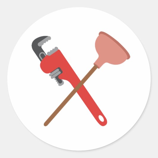 Sticker Rond Plongeur et clé (Devant)