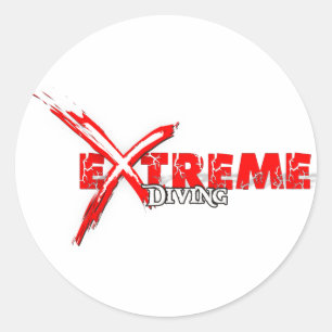 Sticker Rond Plongeur extrême