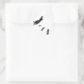Sticker Rond Plongeur F-Bomb (Noir) (Sac)