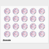 Sticker Rond Plongez dans la queue de sirène pailletée Five Flo (Feuille)
