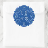 Sticker Rond Ploumanach  Perros-Guirec (Sac)