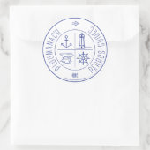 Sticker Rond Ploumanach  Perros-Guirec (Sac)