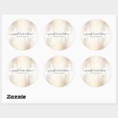 Sticker Rond Pluie de Confetti Gold Script Glam (Feuille)