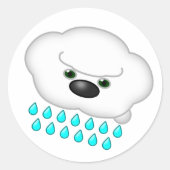Sticker Rond Pluie Sheep Chien Nuage - (Devant)