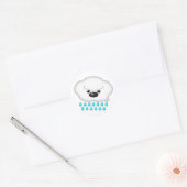 Sticker Rond Pluie Sheep Chien Nuage - (Enveloppe)