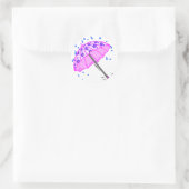 Sticker Rond Pluies d'avril du printemps (Sac)