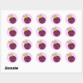 Sticker Rond Plum de sucre (Feuille)