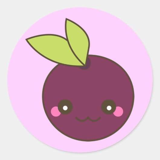 Sticker Rond Plum de sucre (Devant)