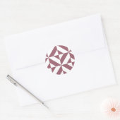 Sticker Rond Plum Geometric Deco Cube Pattern (Enveloppe)