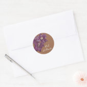 Sticker Rond Plum Hibiscus de vacances, Plum de sucre (Enveloppe)