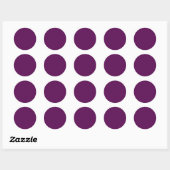 Sticker Rond Plum Perfection - Plum solide élégant - (Feuille)