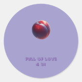 Sticker Rond Plum Valentines (Devant)