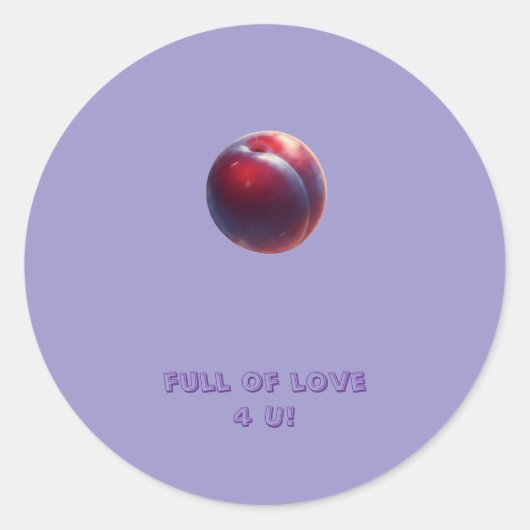 Sticker Rond Plum Valentines (Devant)