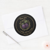 Sticker Rond Plum Velvet – Gourmet Jam Label (Enveloppe)