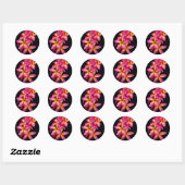 Sticker Rond Plumeria rose assez photo florale (Feuille)