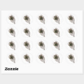 Sticker Rond Plumes de paon (Feuille)