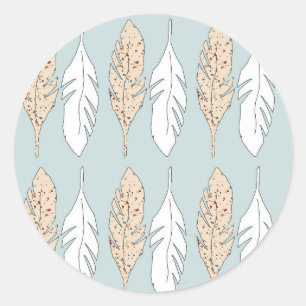 Sticker Rond Plumes de peinture