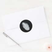 Sticker Rond Plumes d'oiseau blanc (Enveloppe)