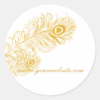 Sticker Rond Plumes Peacock Classiques