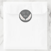 Sticker Rond Plumes + Tableau noir Enregistrer L'Autocollant Da (Sac)