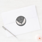 Sticker Rond Plumes + Tableau noir Enregistrer L'Autocollant Da (Enveloppe)