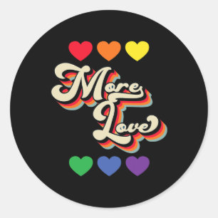 Sticker Rond Plus d'amour Chemise, arrêtez Haine Amour Plus d'a