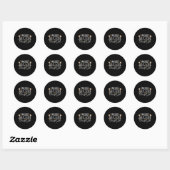 Sticker Rond Plus d'auto-amour Bébé fille Sensibilisation à la (Feuille)
