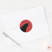 Sticker Rond Plus de Crow Silhouette (Enveloppe)