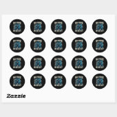 Sticker Rond Plus de Monsieur Gentil Mème de Loup Alpha Drôle P (Feuille)