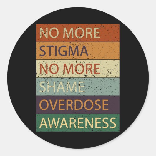 Sticker Rond Plus de stigmatisation Plus de sensibilisation à l (Devant)