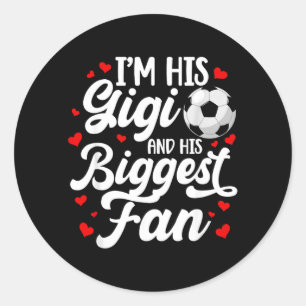 Sticker Rond Plus grand fan de foot Gigi d'un joueur de footbal