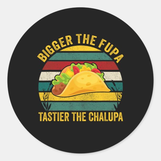 Sticker Rond Plus Grande Tastier Fupa Le Chalupa (Devant)