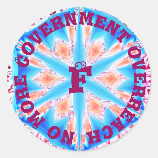 Sticker Rond Plus - insérez votre texte (Devant)